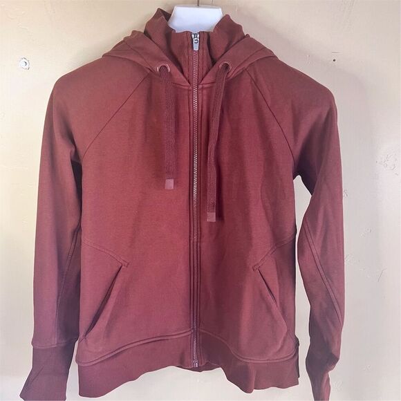 Athleta Tops - Athleta Triumph Women's Rust Color Zip-Up Hoodie Jacket Size Large Athleisure‎